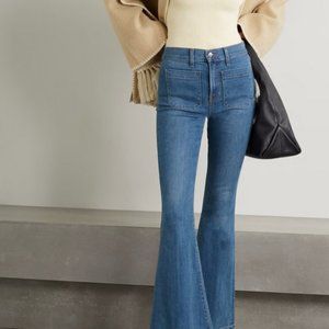 Veronica Beard Sheridan Bell-Bottom Jean Size 28/6 Color: Keystone